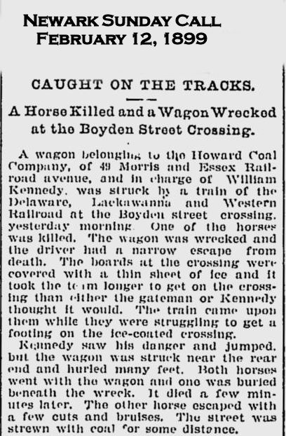 Caught on the Tracks
February 12, 1899
Newark Sunday Call
