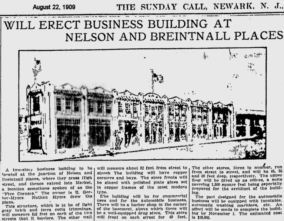 Breintnall Place & Nelson Place
1909
