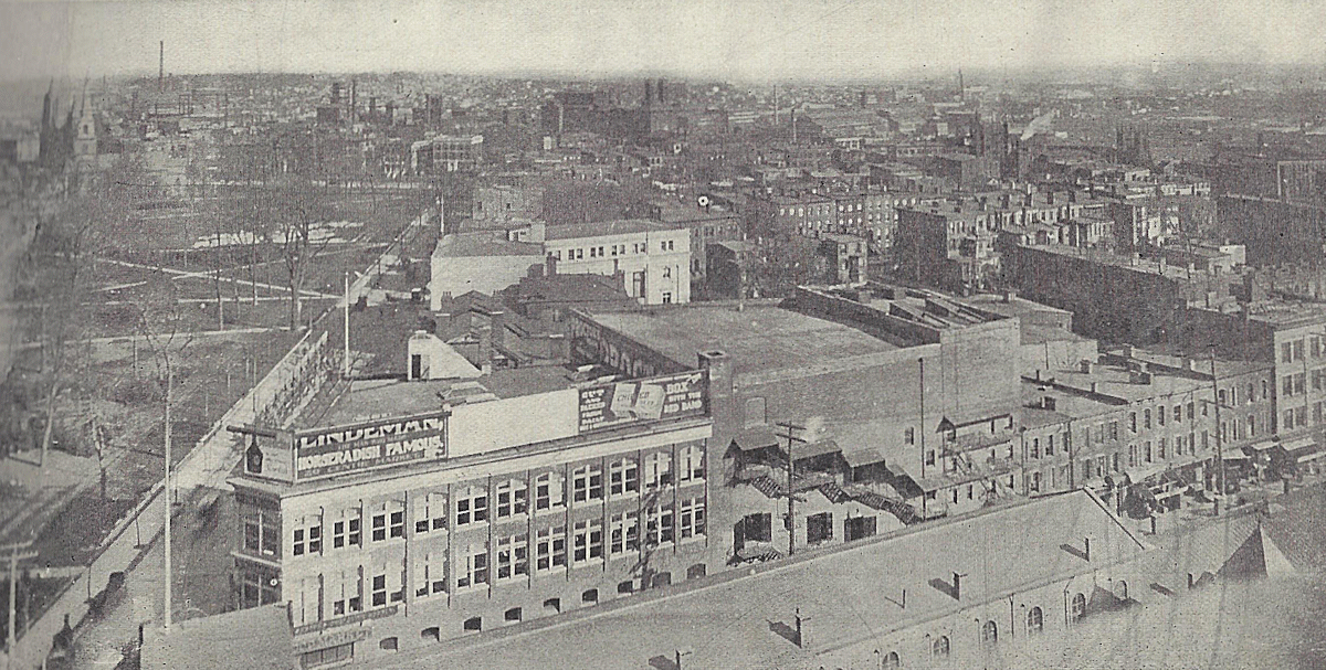Horizontal Street in foreground.
From: "Newark Illustrated 1909-1910" Published by Frank A. Libby 1909
