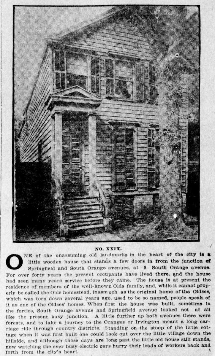 8 South Orange Avenue
Newark Star 1909
