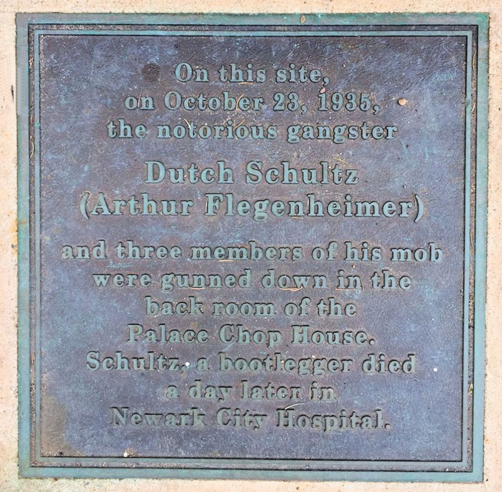 Dutch Schultz Sidewalk Plaque
Photo from M C Mays Pulliam
