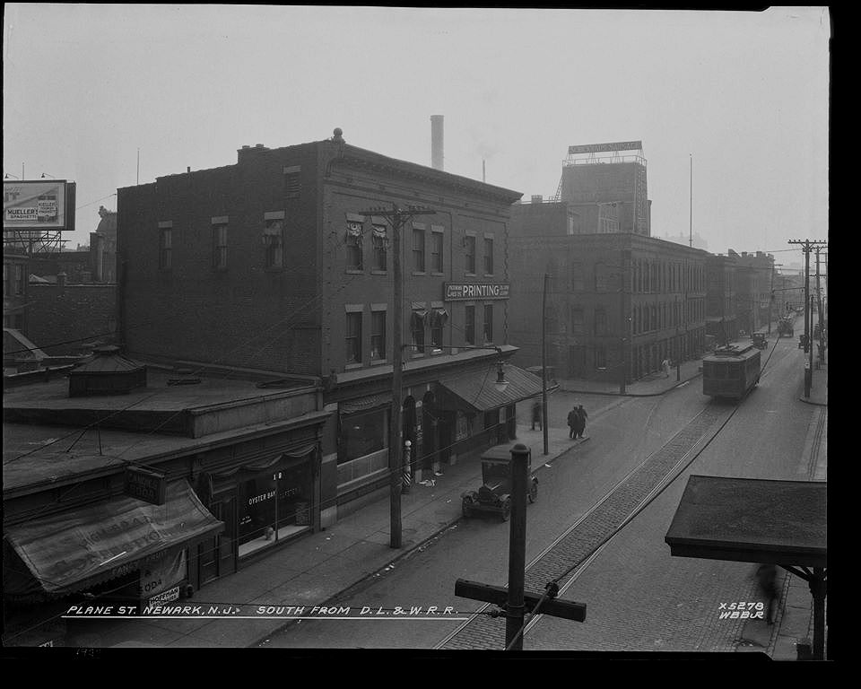 Plane Street looking south from the D. L. & W. RR Station
