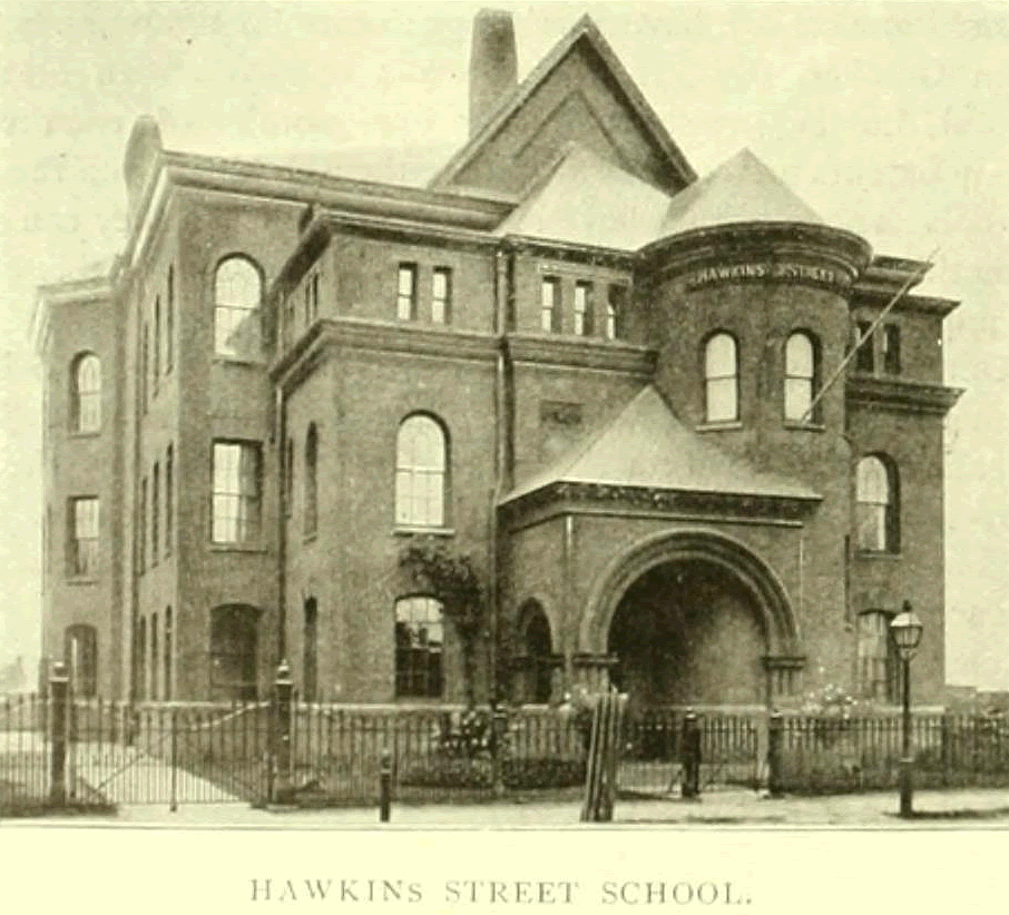 18 Hawkins Street
Hawkins Street School
From: Essex County, NJ, Illustrated 1897
