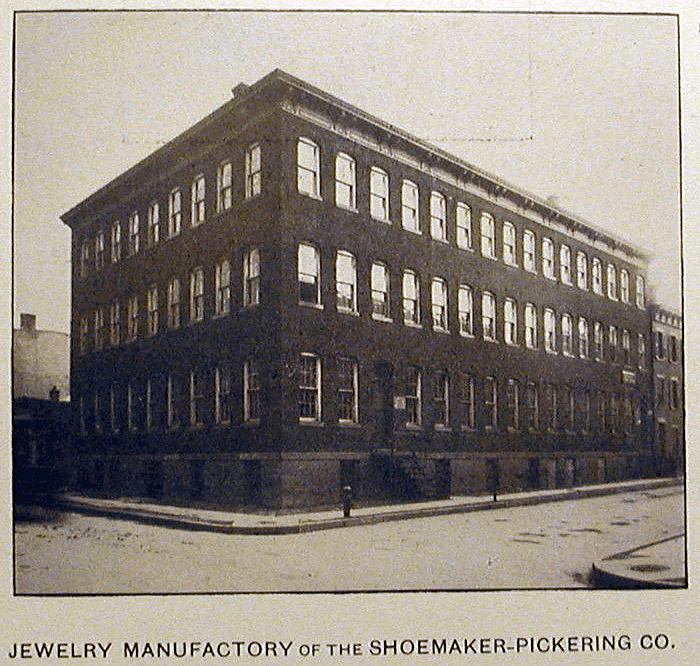 23 Marshall Street (right street)
Shoemaker-Pickering Co. Jewelry Manufacturer - 1901
From: "Newark, the Metropolis of New Jersey" Published by the Progress Publishing Co. 1901
