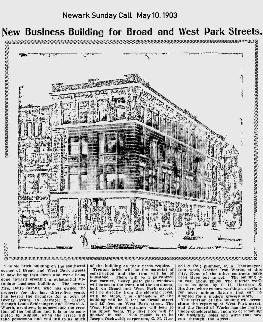 West Park & Broad Streets
May 10, 1903
