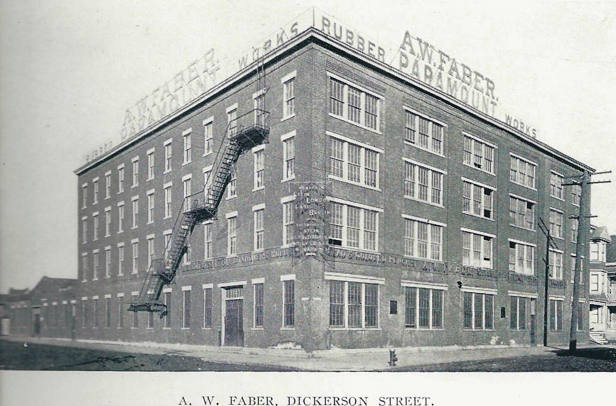 41-51 Dickerson Street
A. W. Faber Rubber Works
From "Newark - The City of Industry" Published 1912
