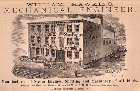 54 Morris & Essex Railroad Avenue
William Hawkins Mechanical Engineer - 1887
