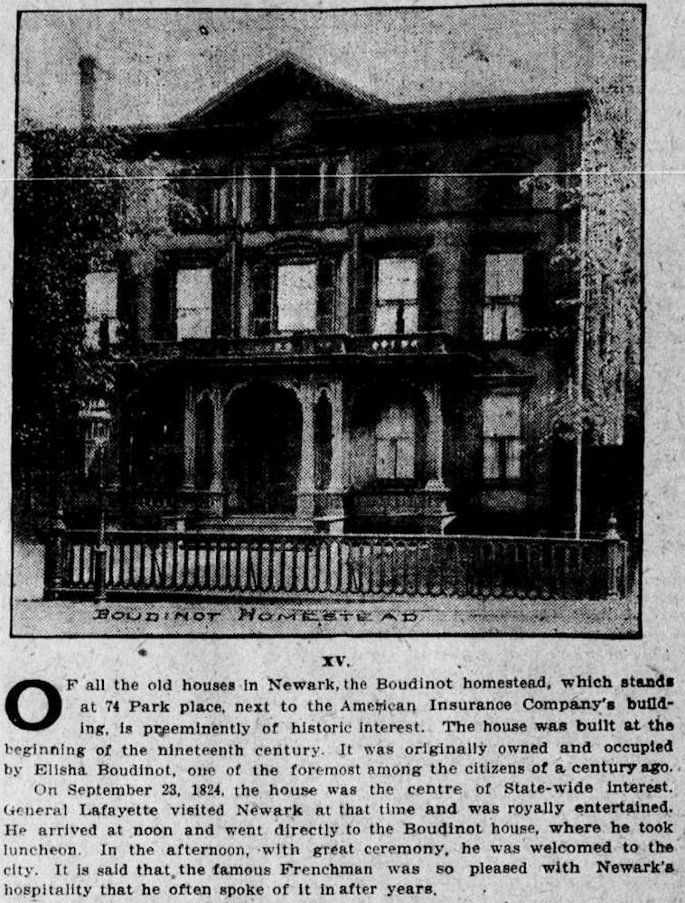 74 Park Place
Newark Star 1909
