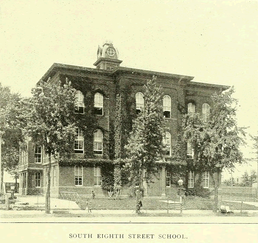 75 South 8th Street
South 8th Street School
From: Essex County, NJ, Illustrated 1897
