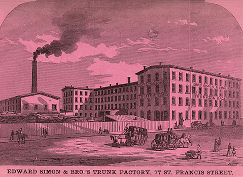 77 St. Francis Street
Edward Simon & Bro's Trunk Factory - 1883
