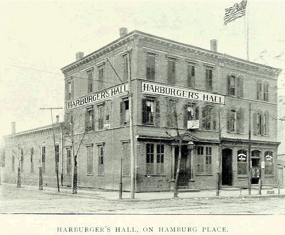 80 Hamburg Place
Harburger's Hall
From "Essex County, NJ, Illustrated 1897":
