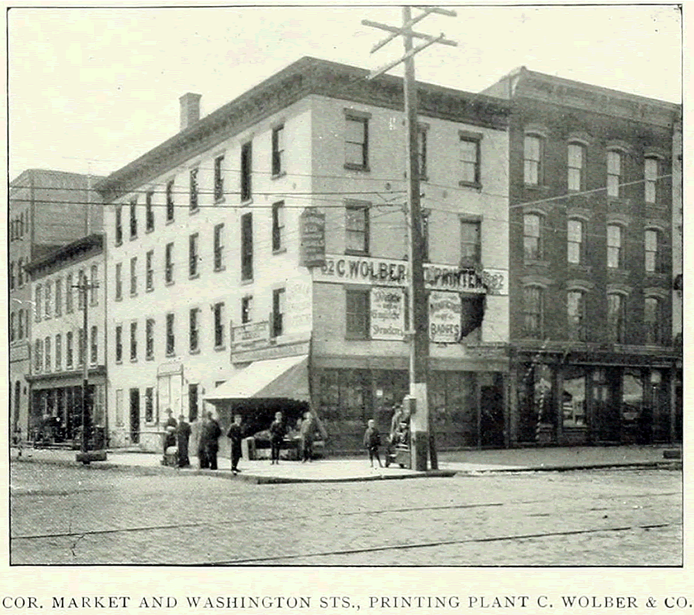82 Market Street - Corner of Market & Washington Streets
C. Wolber & Co.
From "Essex County, NJ, Illustrated 1897":
