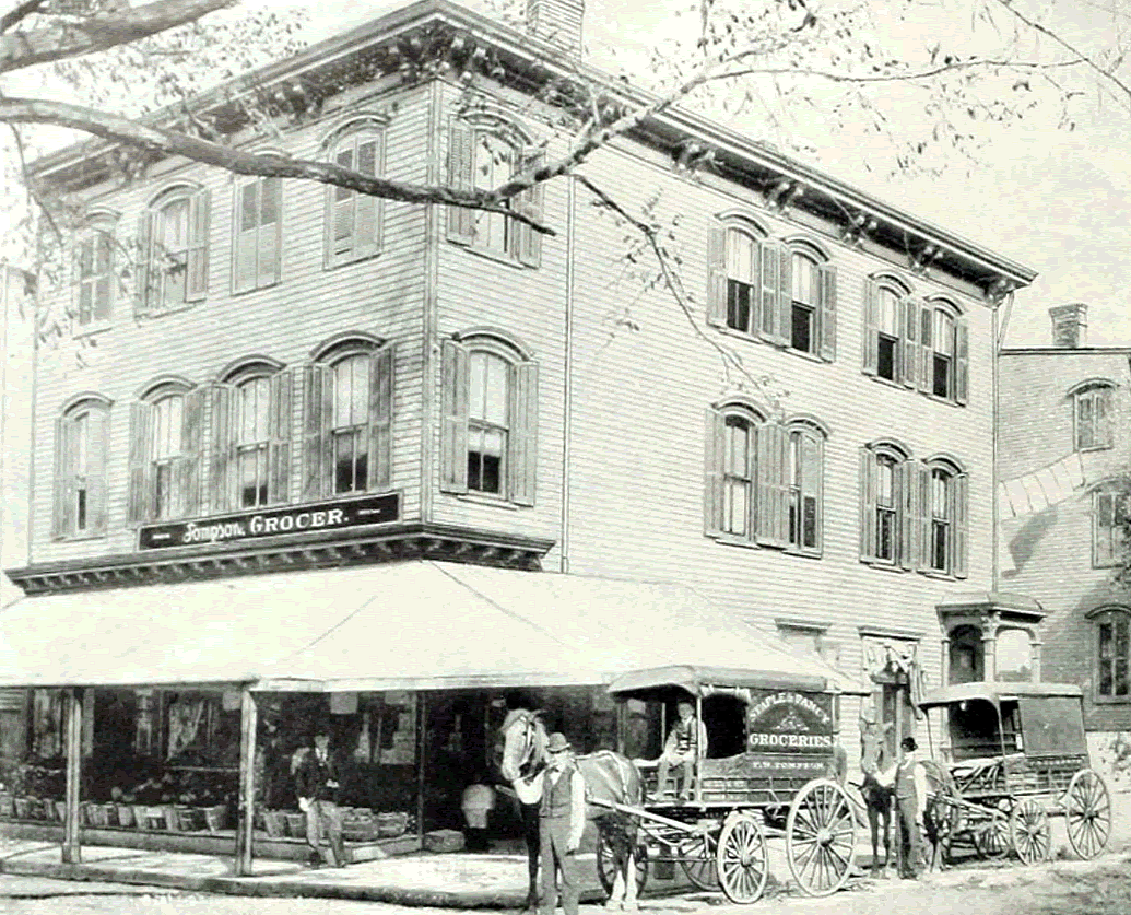 141 Elm Street
Tompson Grocer
From "Essex County, NJ, Illustrated 1897":
