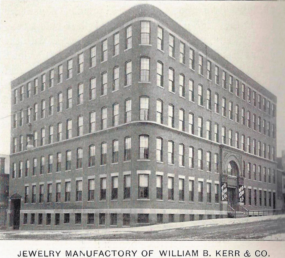 Orange & High Streets (sw corner)
William B. Kerr & Co. Jewelry Manufacturer - 1901
From: "Newark, the Metropolis of New Jersey" Published by the Progress Publishing Co. 1901
