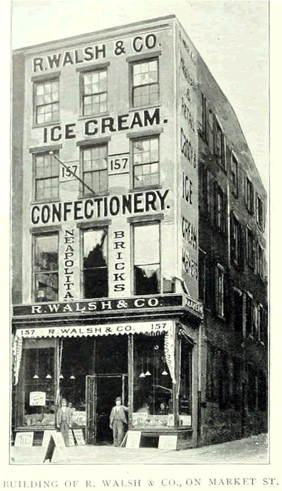 157 Market Street
R. Walsh Ice Cream
From "Essex County, NJ, Illustrated 1897":
