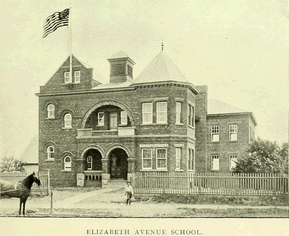 Corner of Elizabeth Avenue & Bigelow Street
Elizabeth Avenue School
From: Essex County, NJ, Illustrated 1897
