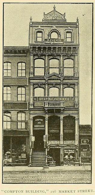 216 Market Street
Charles W. Compton Undertaker 
From "Newark NJ Illustrated" 1893
