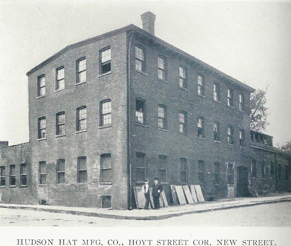 216 New Street corner Hoyt Street
Hudson Hat Mfg. Co.
From "Newark - The City of Industry" Published 1912
