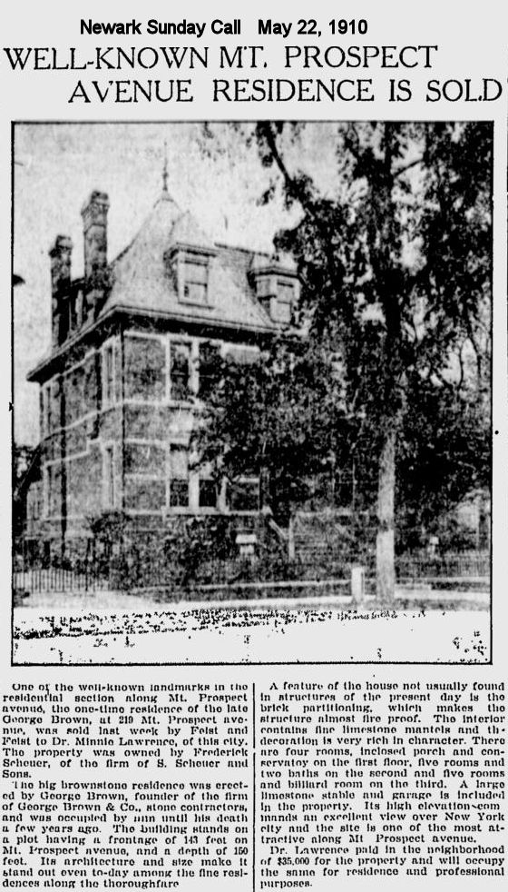 219 Mount Prospect Avenue
1910
