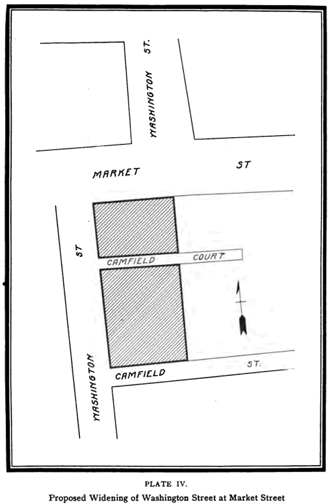 Washington Street at Market Street
From "City Planning for Newark" 1913
