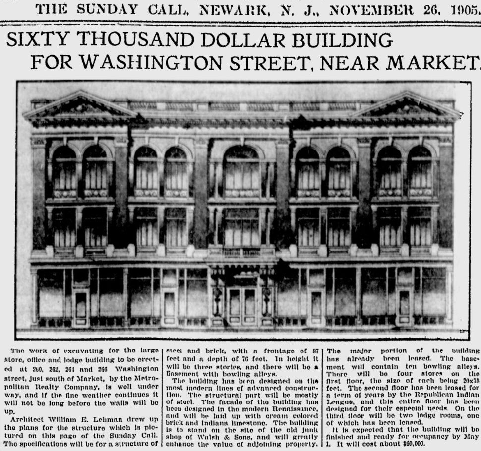 260 Washington Street
Sixty Thousand Dollar Building for Washington Street, near Market
