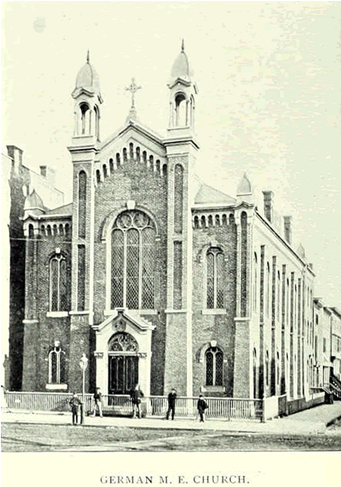 Mulberry Street corner Walnut Street
Emanuel Methodist Church (German)
From "Essex County, NJ, Illustrated 1897":
