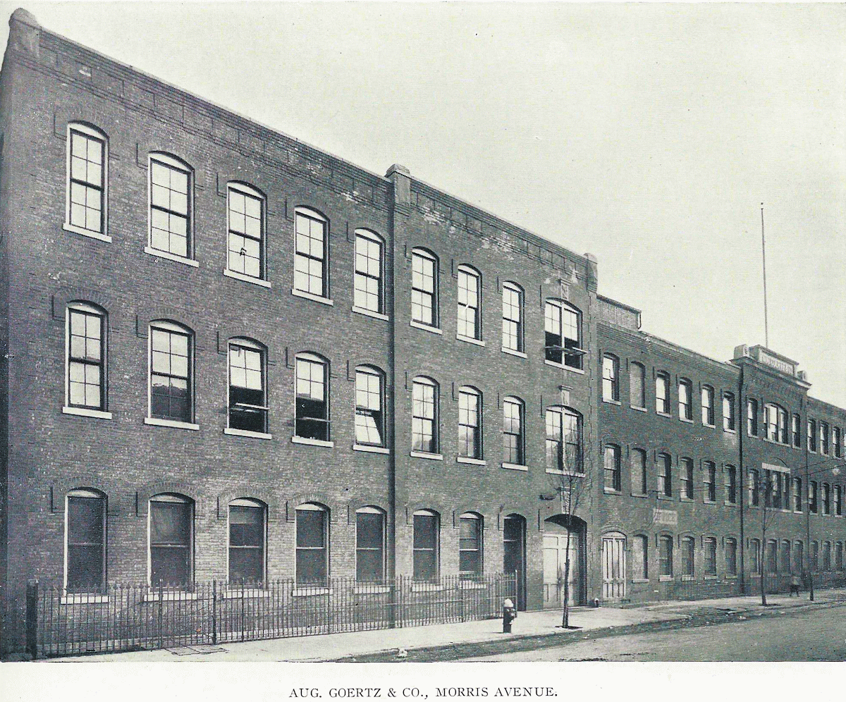 270 Morris Avenue
Aug. Goertz & Company 
From "Newark - The City of Industry" Published 1912
