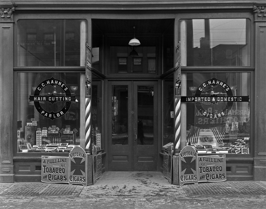 316 Market Street
C. C. Hahne's Hair Cutting & Cigars
Photo from William F. Cone Collection
