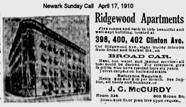 398-402 Clinton Avenue
Ridgewood Apartments
1910
