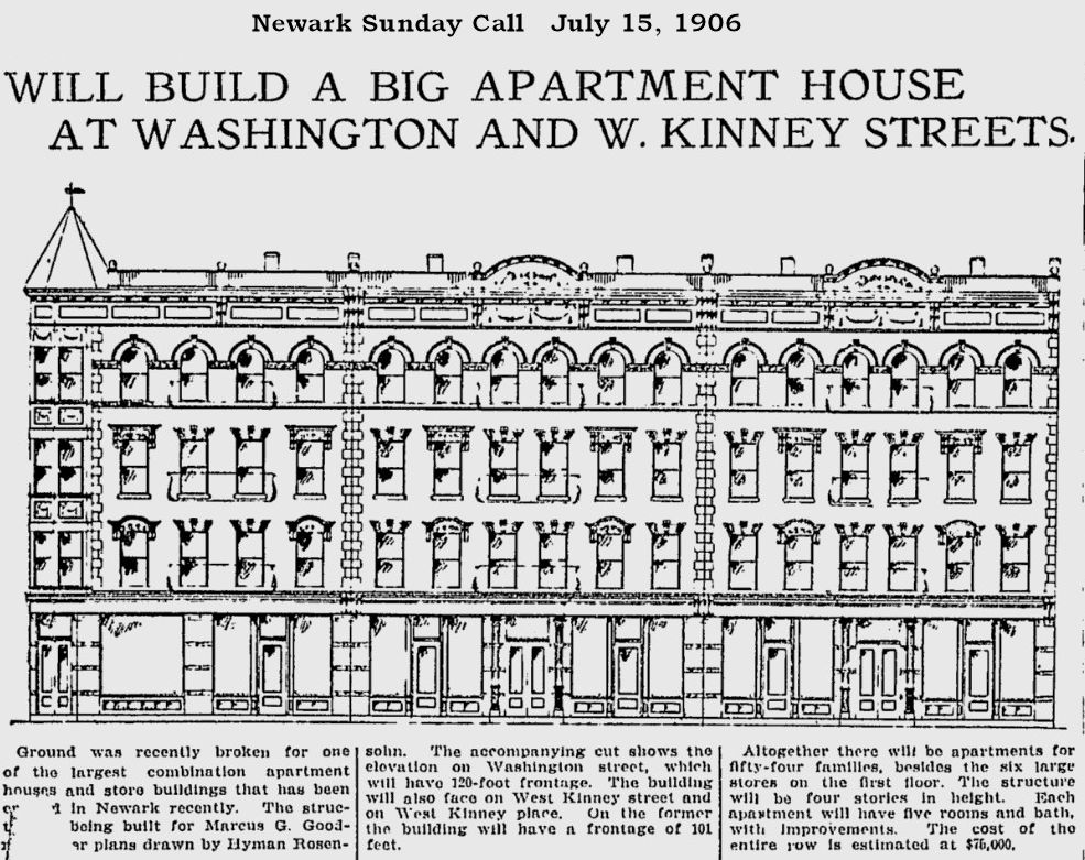 442 Washington Street
Will Build a Big Apartment House at Washington & W. Kinney Streets

