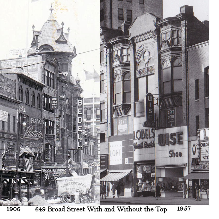 649 Broad Street
With & without the top of the building.
Cone Photos
Newark Evening News Photos
