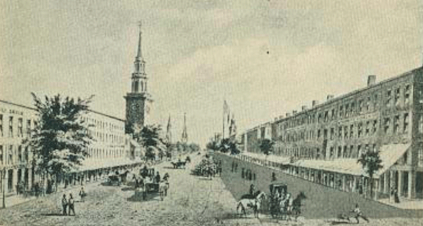 Broad Street Looking South From Market Street
1854
