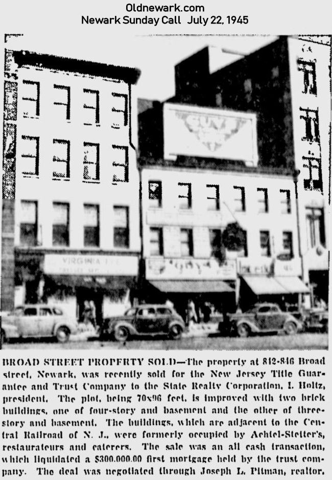 842-846 Broad Street
July 22, 1945
