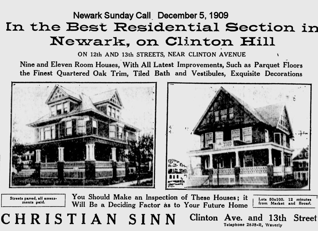 South Twelfth Street & Clinton Avenue
December 5, 1909
