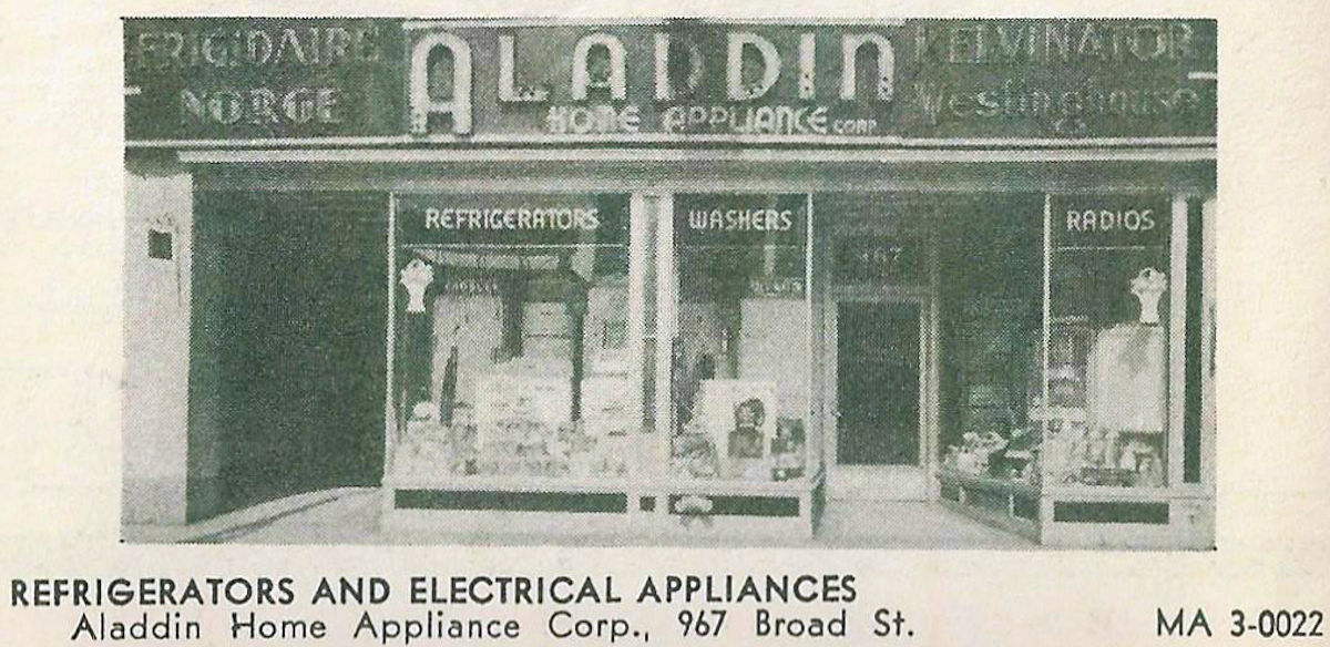 967 Broad Street
Aladdin Home Appliance Corp.
