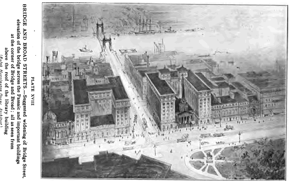 Bridge Street - Broad Street to Harrison
From "City Planning for Newark" 1913
