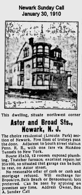 Broad & Astor Streets
1910
