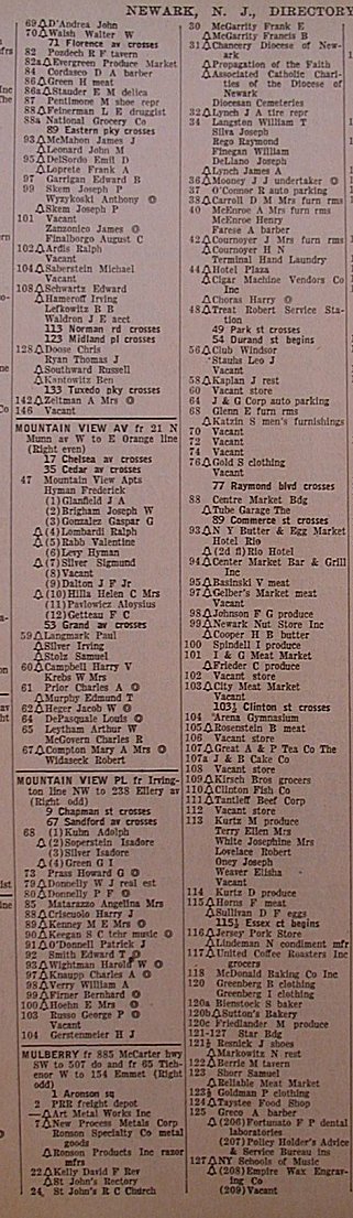 1940 Newark City Directory Page 1
Click on image to enlarge.
