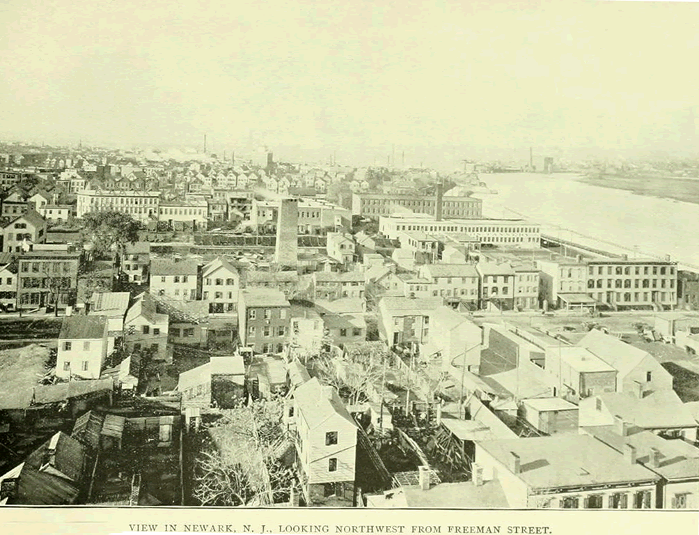 Looking North West from Freeman Street - 1897
From "Essex County, NJ, Illustrated 1897":

