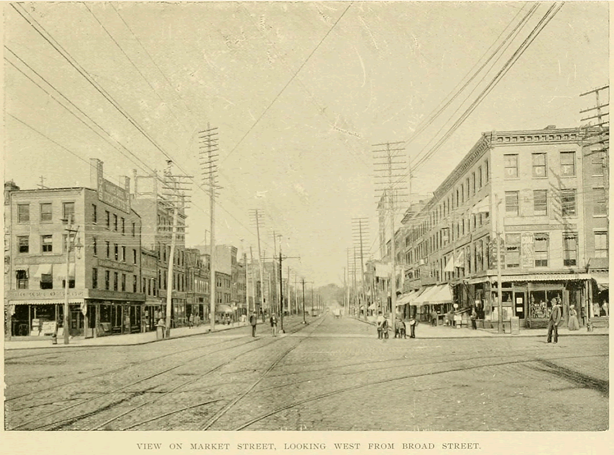 1891 - Market Street Looking West From Broad Street
From: Newark Illustrated 1891
