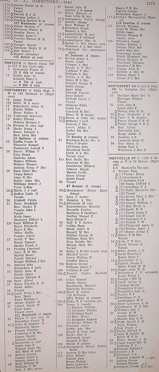 Newark City Directory 1940
Click on image to enlarge.
