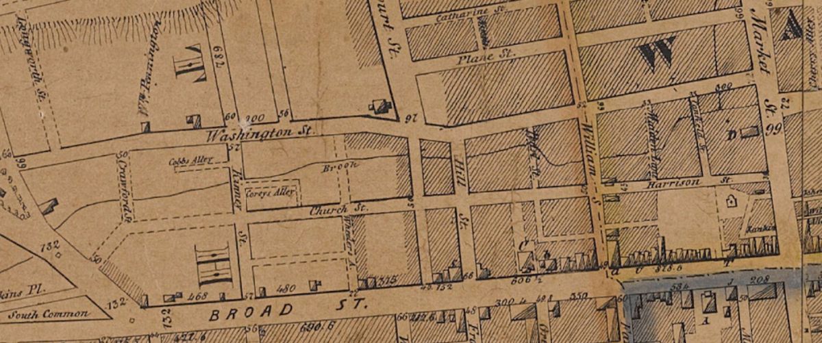 1847 Map
Renamed Church Street, then Halsey Street
