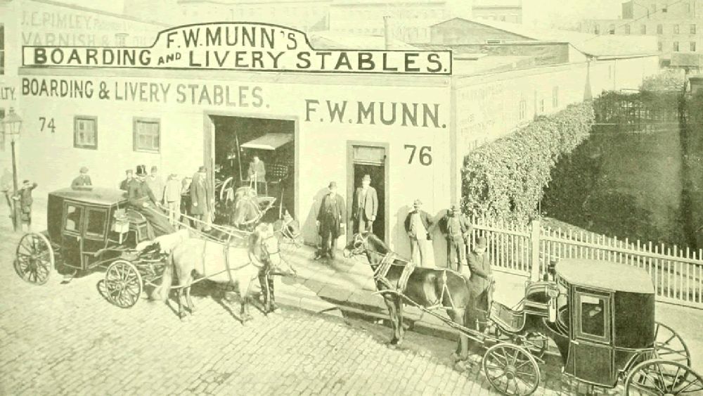 74 Chapel Street
F. W. Munn's Boarding & Livery Stables
From "Essex County, NJ, Illustrated 1897":
