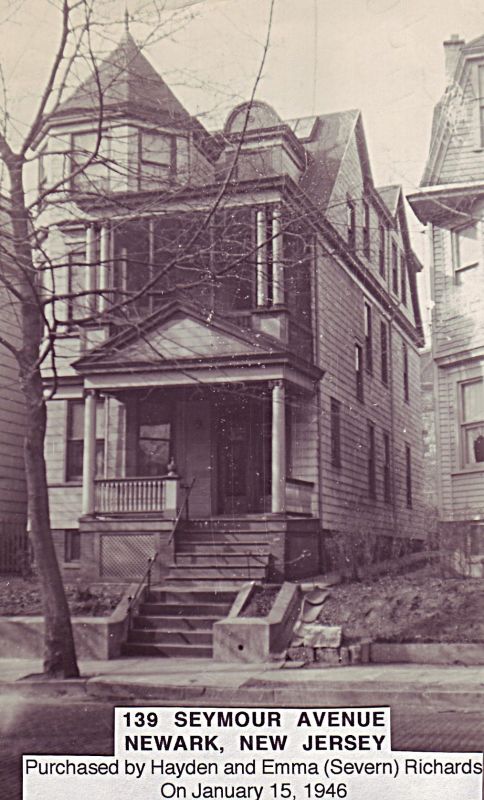 139 Seymour Avenue
Alana Thevenet was born in Newark and lived here right afterwards. My grandparents owned the house. They were Hayden and Emma (Severn) Richards. My parents are Alan and Elaine Thevenet. 

Photo from Alana Thevenet
