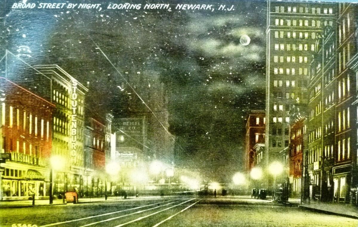 809 Broad Street Looking North at Night
Postcard
