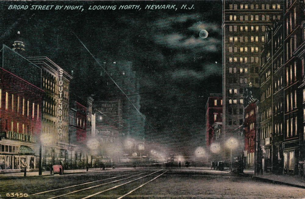 Broad Street by Night, Looking North
Postcard
