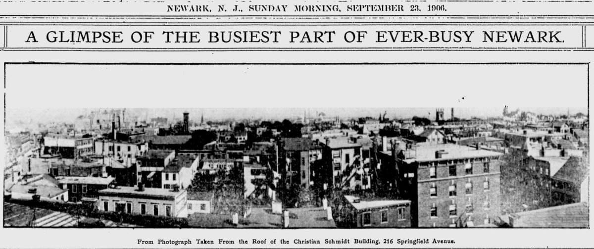 East from the roof of 216 Springfield Avenue
September 23, 1906
