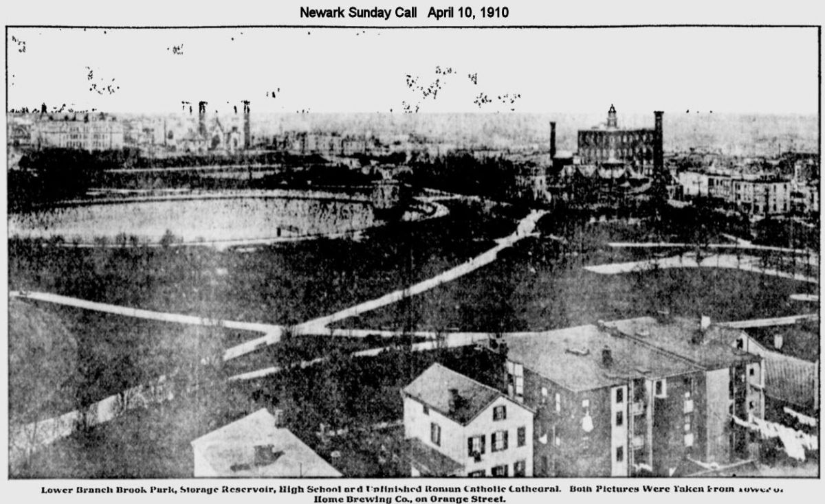 Views of Branch Brook Park, High School, & Sacred Heart
April 10, 1910
