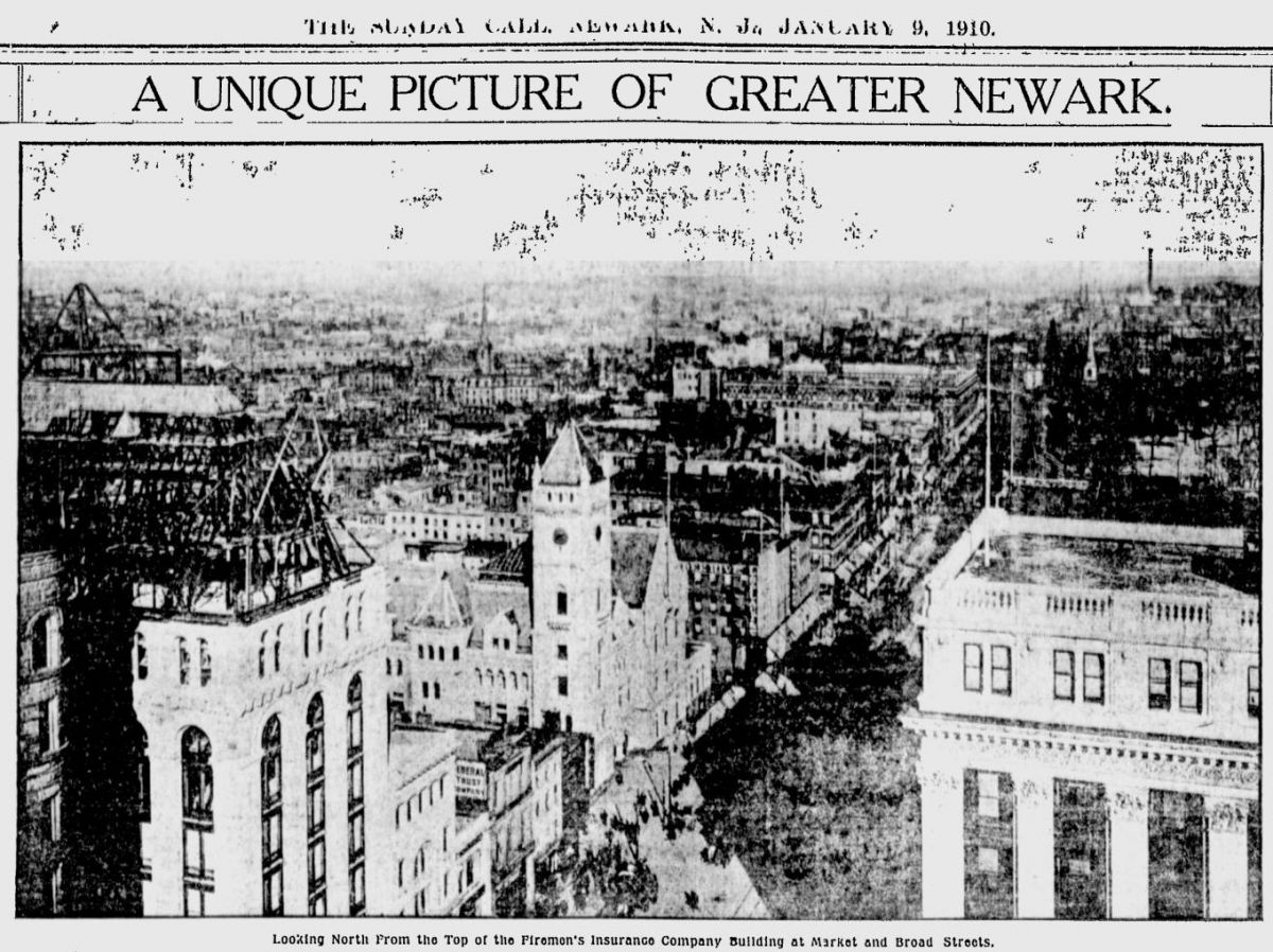 From the top of the Firemen's Insurance Building
January 9, 1910
