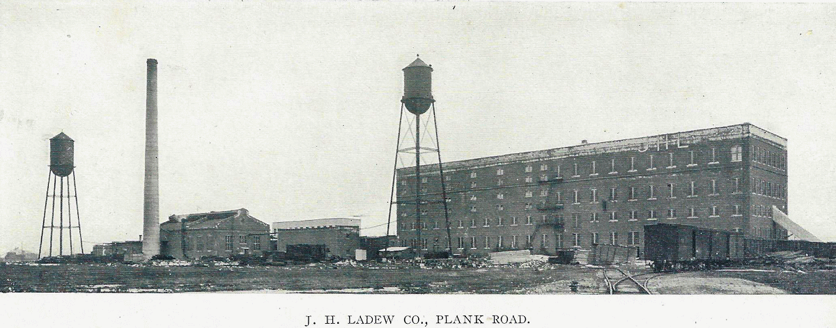 Plank Road near Passaic River
J. H. Ladew Company Leather
From "Newark - The City of Industry" Published 1912
